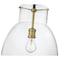 Z-Lite Bella 1 Light Mini Pendant, Matte Black & Olde Brass & Clear 476P-ROD-MB-OBR - alternate 5